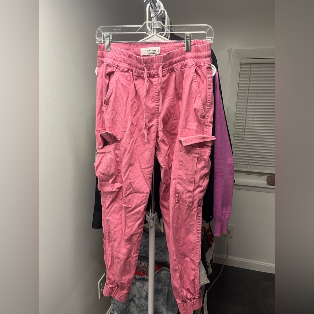 Refuge Pink Cargo Joggers